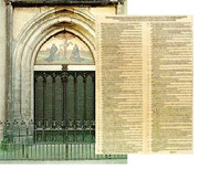 Door of the Schlosskirche and Martin Luther's 95 Theses